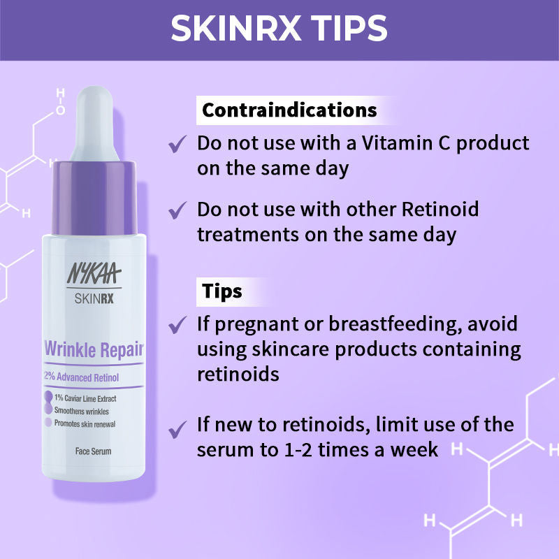 Nykaa SkinRX 2% Advanced Retinol Night Face Serum for Anti- Ageing Reduces Fine Lines & Wrinkles