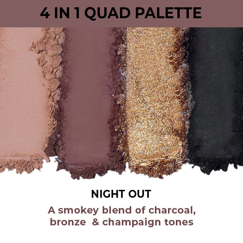 Nykaa Eyes On Me! 4 in 1 Quad Eyeshadow Palette - Night Out