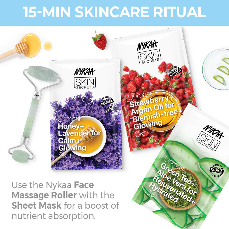 Nykaa Skin Secrets Active Solutions Pearl + Hyaluronic Acid Sheet Mask For Glowing Skin