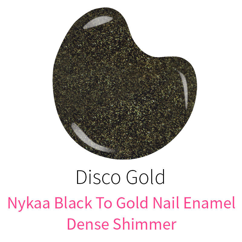 Nykaa Black To Gold Nail Enamel Polish - Disco Gold 230