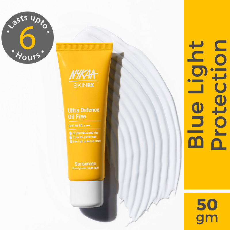 Nykaa SKINRX Ultra Defence Oil Free Sunscreen SPF 50 PA +++, Lightweight Sunscreen