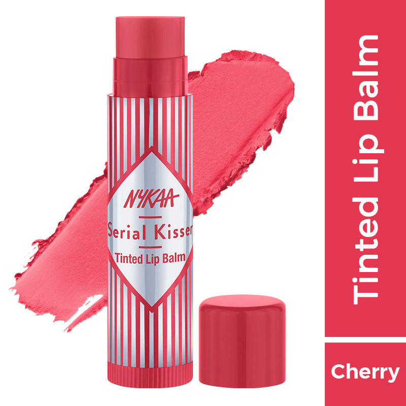 Nykaa Serial Kisser Moisturising Tinted Lip Balm With Shea Butter & Vitamin E - Cherry