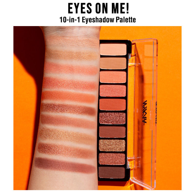 Nykaa Eyes On Me! 10-in-1 Eyeshadow Palette - Beachside Peach