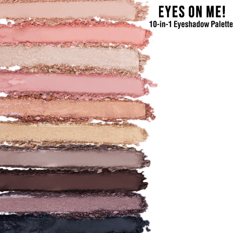 Nykaa Eyes On Me! 10-in-1 Eyeshadow Palette - Smokey at 8!