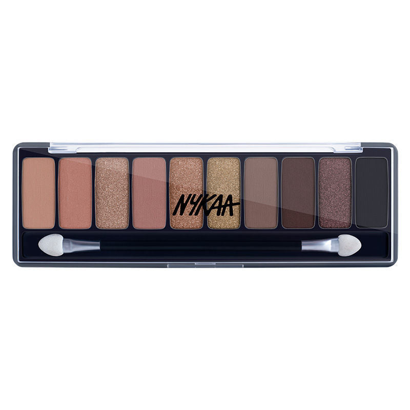 Nykaa Eyes On Me! 10-in-1 Eyeshadow Palette - Smokey at 8!