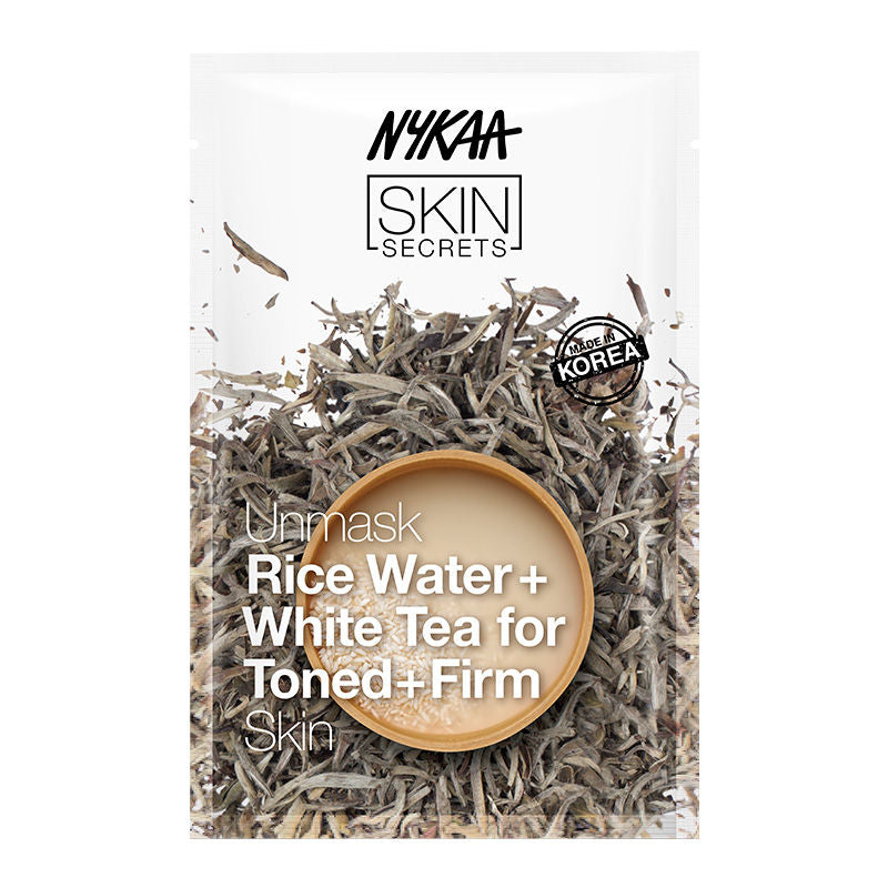 Nykaa Skin Secrets Exotic Indulgence Rice Water + White Tea Sheet Mask For Toned & Firm Skin