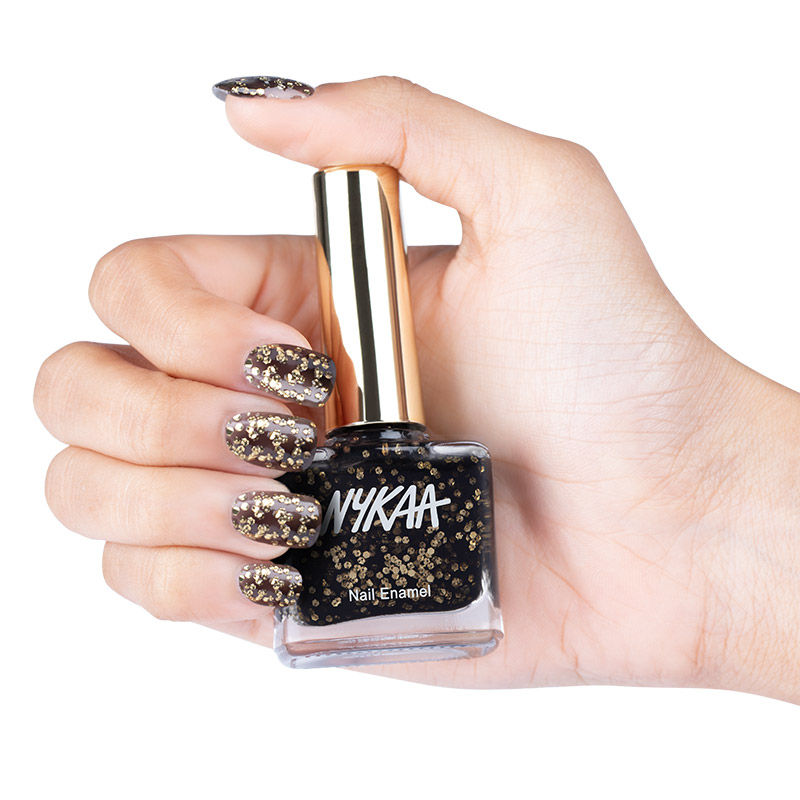 Nykaa Black To Gold Nail Enamel Polish - Shimmy Shimmy 228