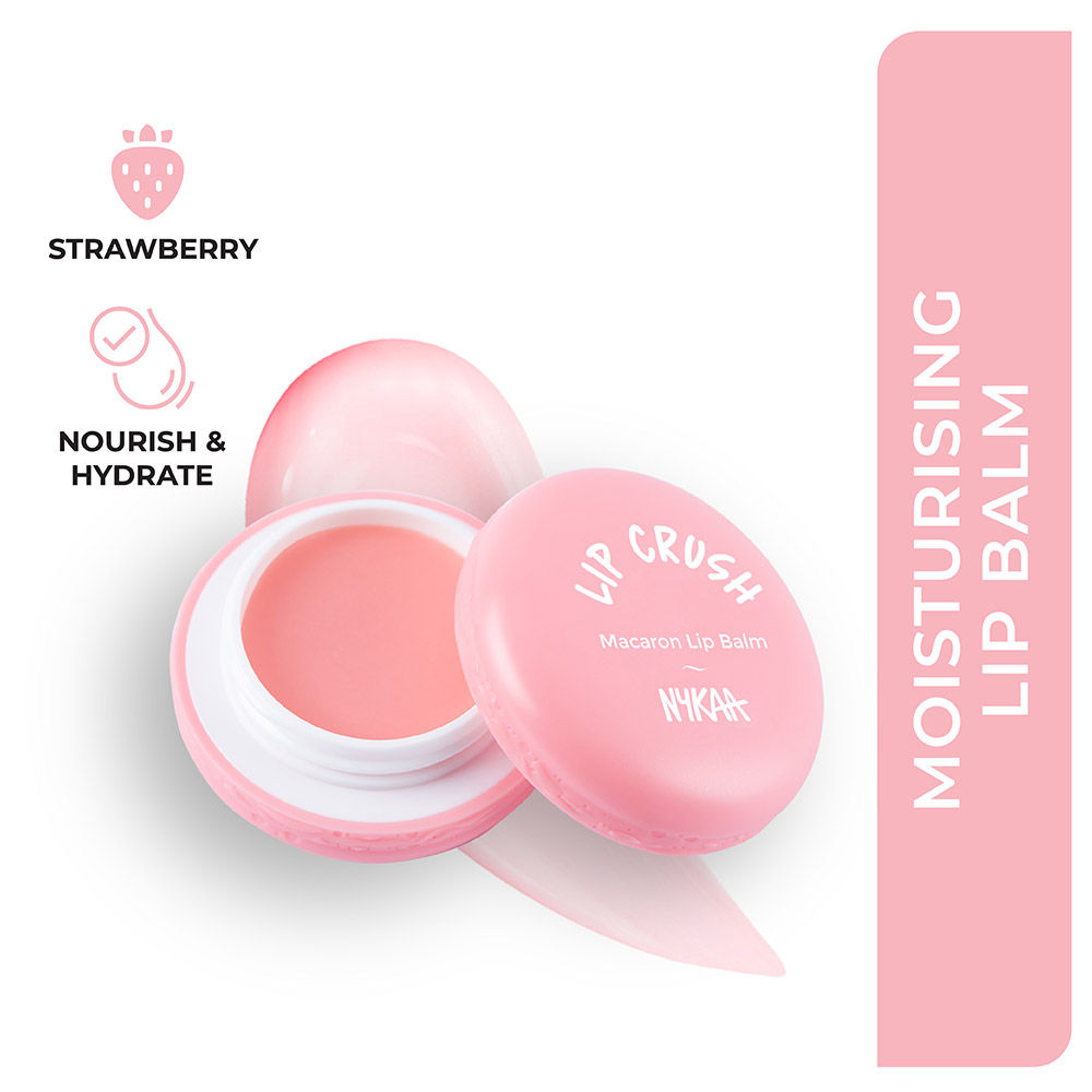 Nykaa Lip Crush Macaron Lip Balm with Shea Butter & Vitamin E